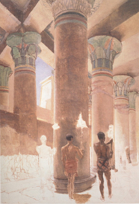 Alma-Tadema, Sir Lawrence Cleopatra at the Temple of Isis at Philae (mk23)